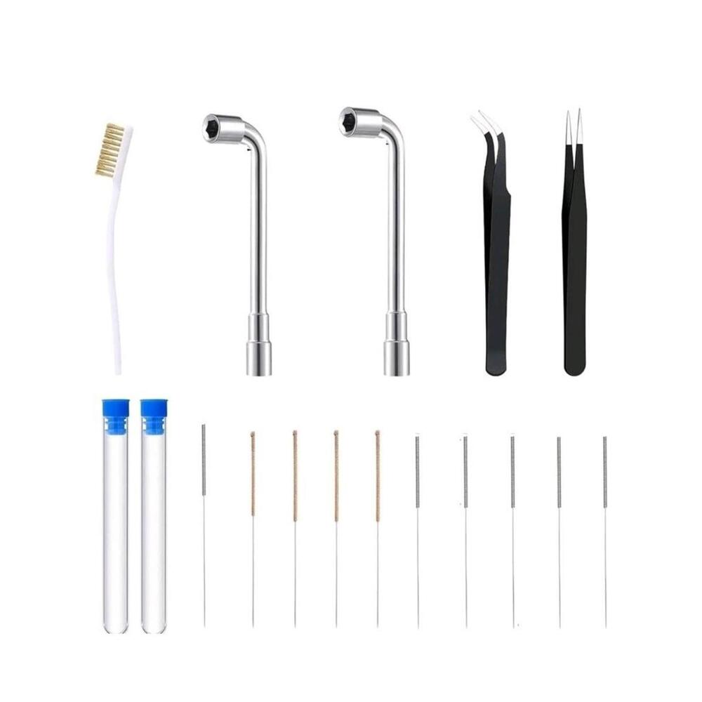 3D Printer Nozzle Cleaning Kit Print Cleaner Tools Cleaning Needles and Tweezers